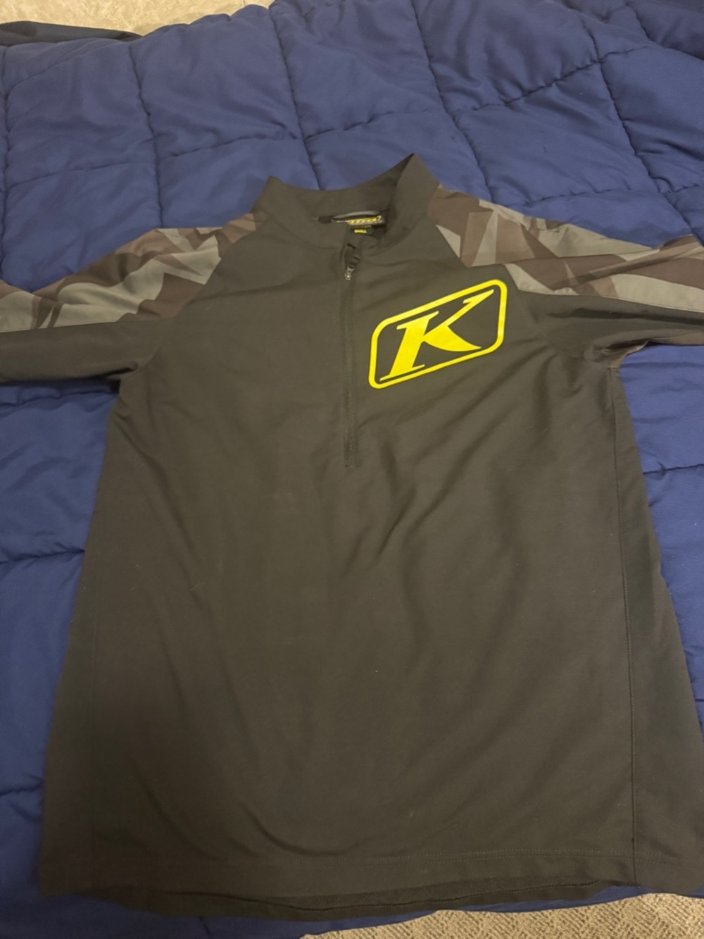 Rare camo Klim Men’s Black Lightweight Shirt Jacket with Yellow Logo